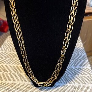 Monet gold link necklace